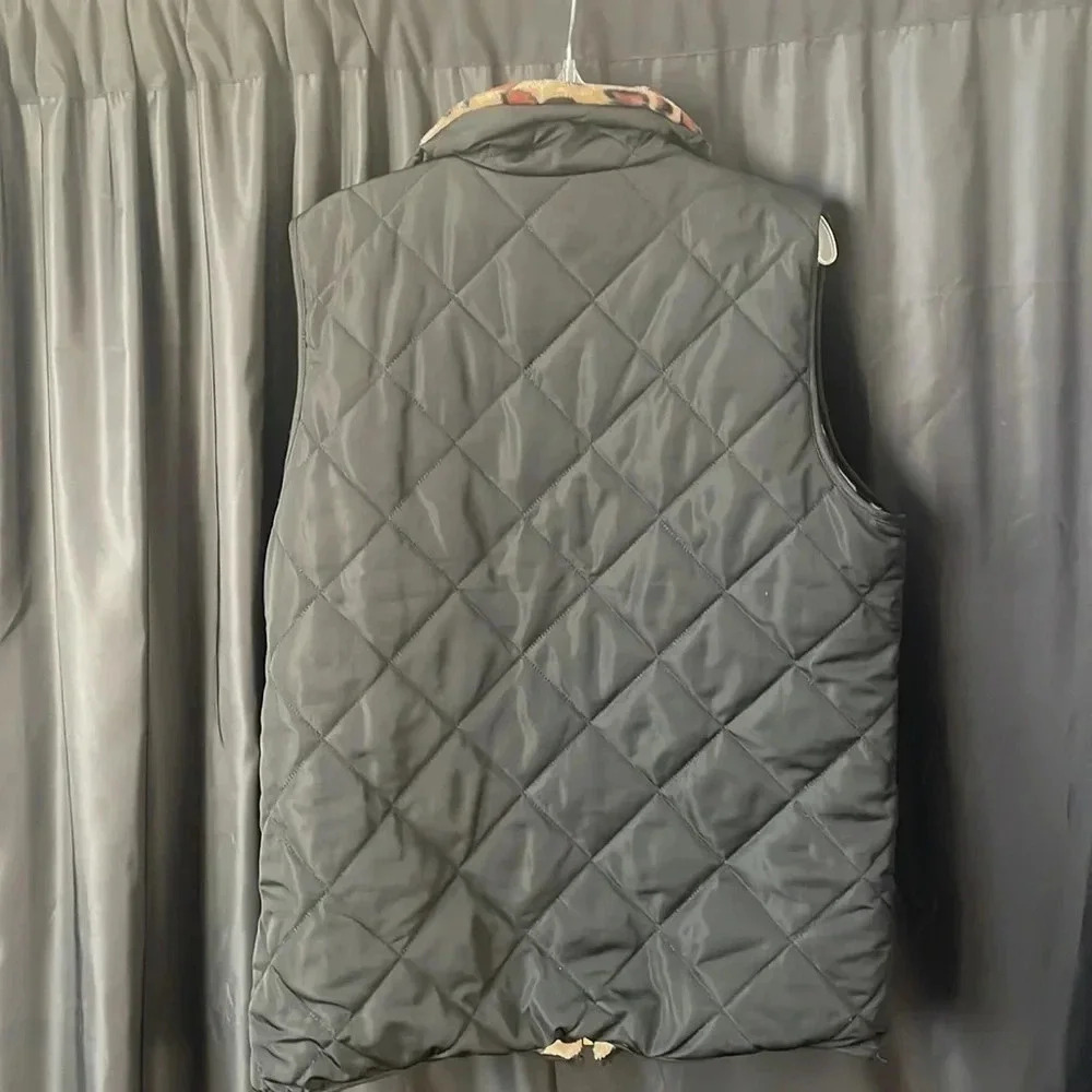 Reversible‎ Black & Cheetah Leopard Vest L - Picture 3 of 5